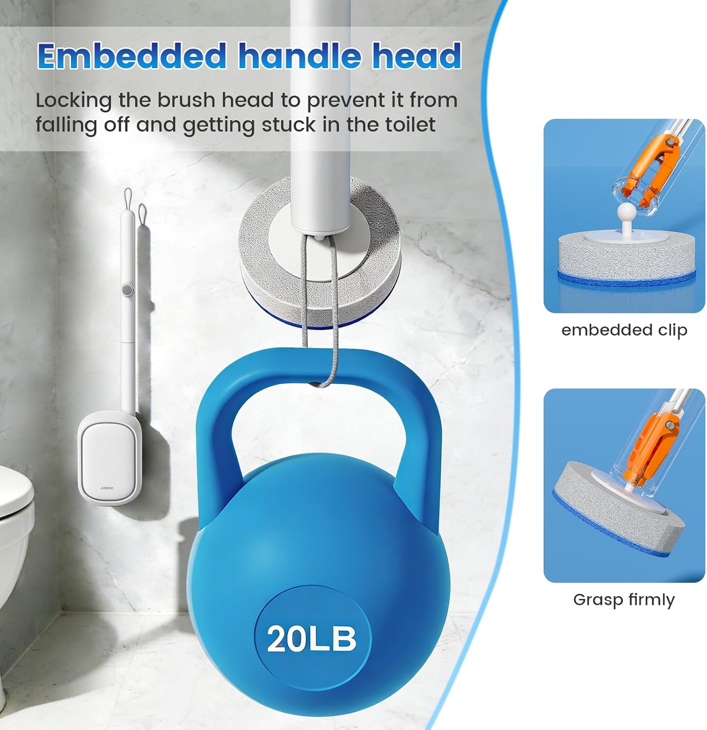 Thumbnail 6 de Judrdo Disposable Toilet Brush with 36 Refills – Hygienic Wall-Mounted Cleaning System