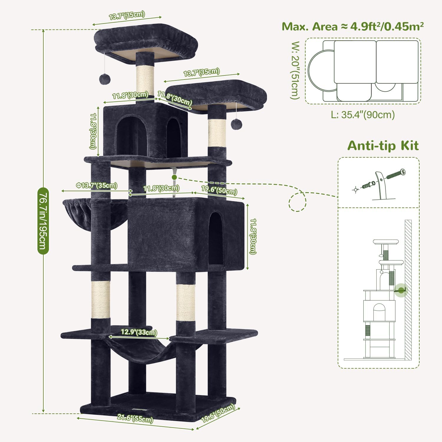 Detalle 2 de Globlazer Cat Tree, 76in