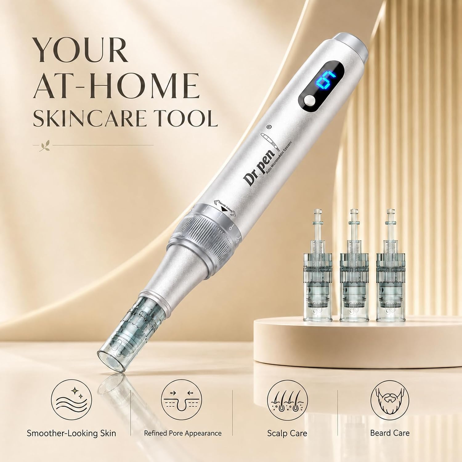 Detalle 2 de DMFAUM FW-M7 Microneedling Pen, 6 Speeds, Adjustable Depth, Type-C Charging