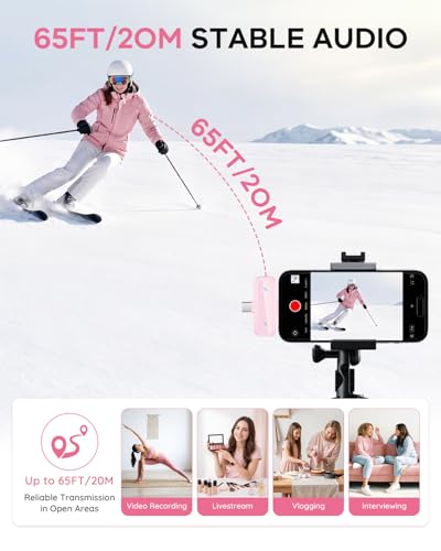 Detalle de Bayanbulu Wireless Mini Lavalier Microphone (2 Pack) for iPhone/Android