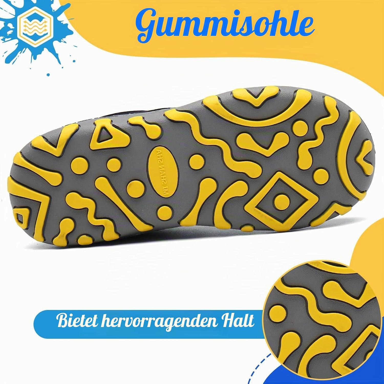 Detalle de Mishansha Kinder Trekkingschuhe Jungen – atmungsaktiv, rutschfest, Gr.24–38