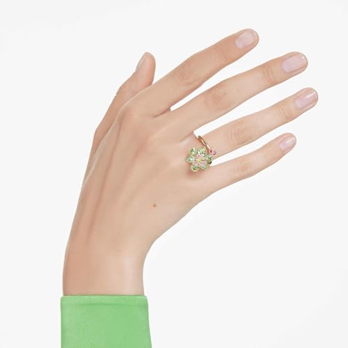 Thumbnail 4 de Swarovski Anillo Idyllia flor verde, baño oro 💍