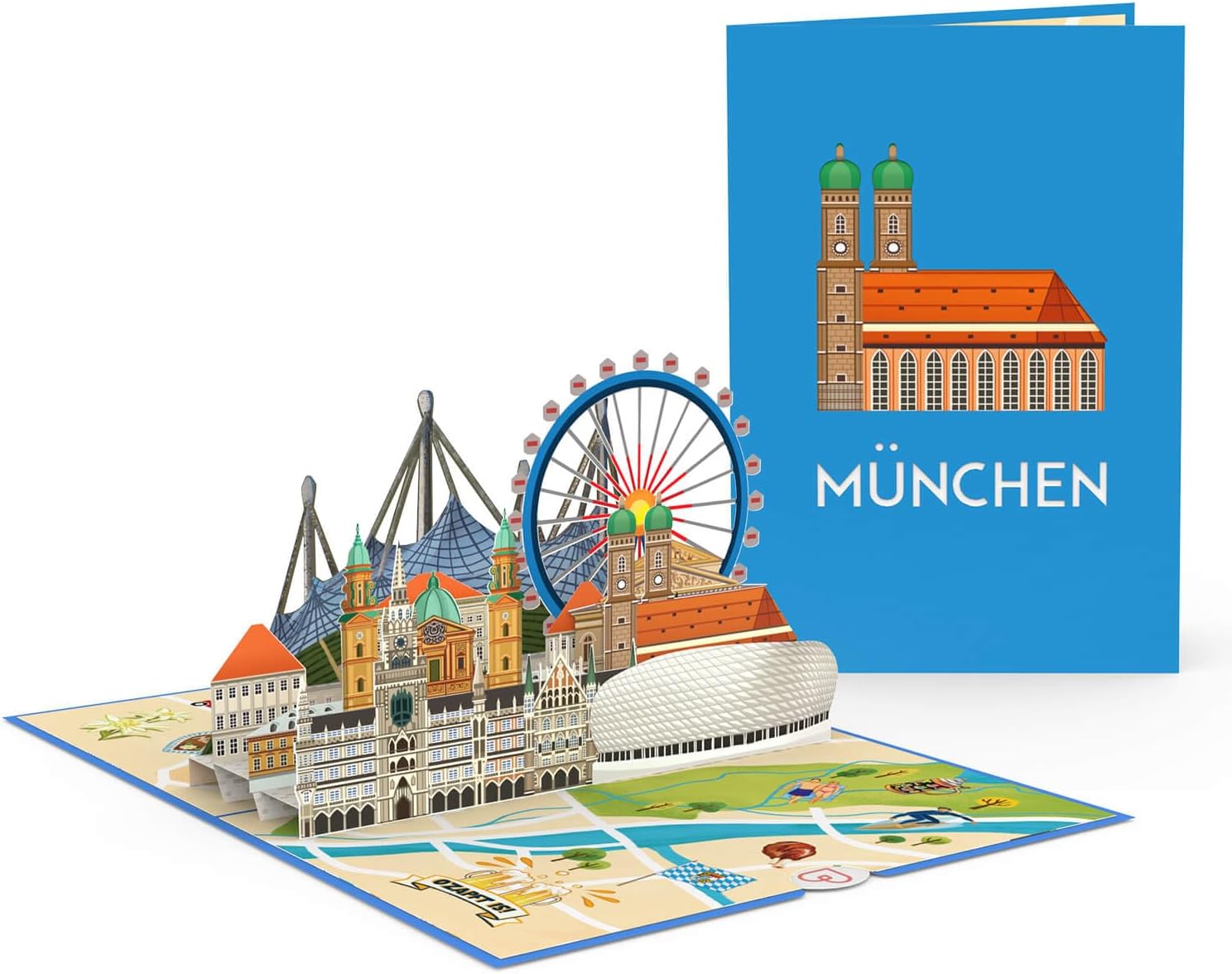 Thumbnail 5 de papercrush Pop Up Karte München – 3D-Geschenkkarte für Bayern, Hotel- oder Reisegutschein zum Geburtstag