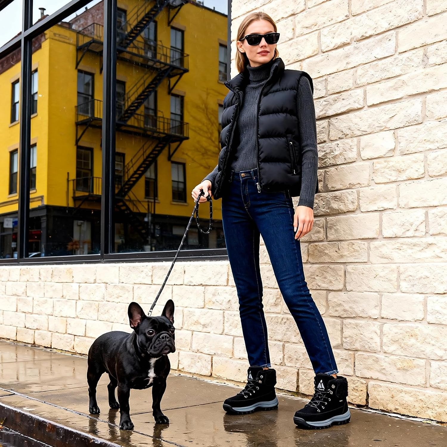 Detalle 2 de Mishansha Botas Mujer Invierno Botines antideslizantes 36-42