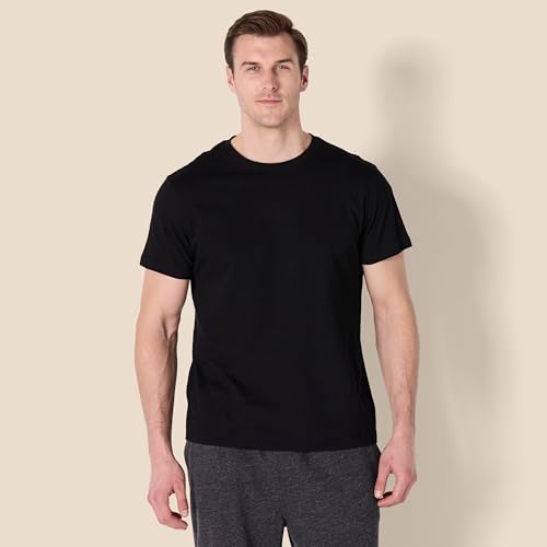 Thumbnail 6 de Amazon Essentials Camisetas de cuello redondo de corte ajustado para hombre – Paquete de 6, color negro, talla S