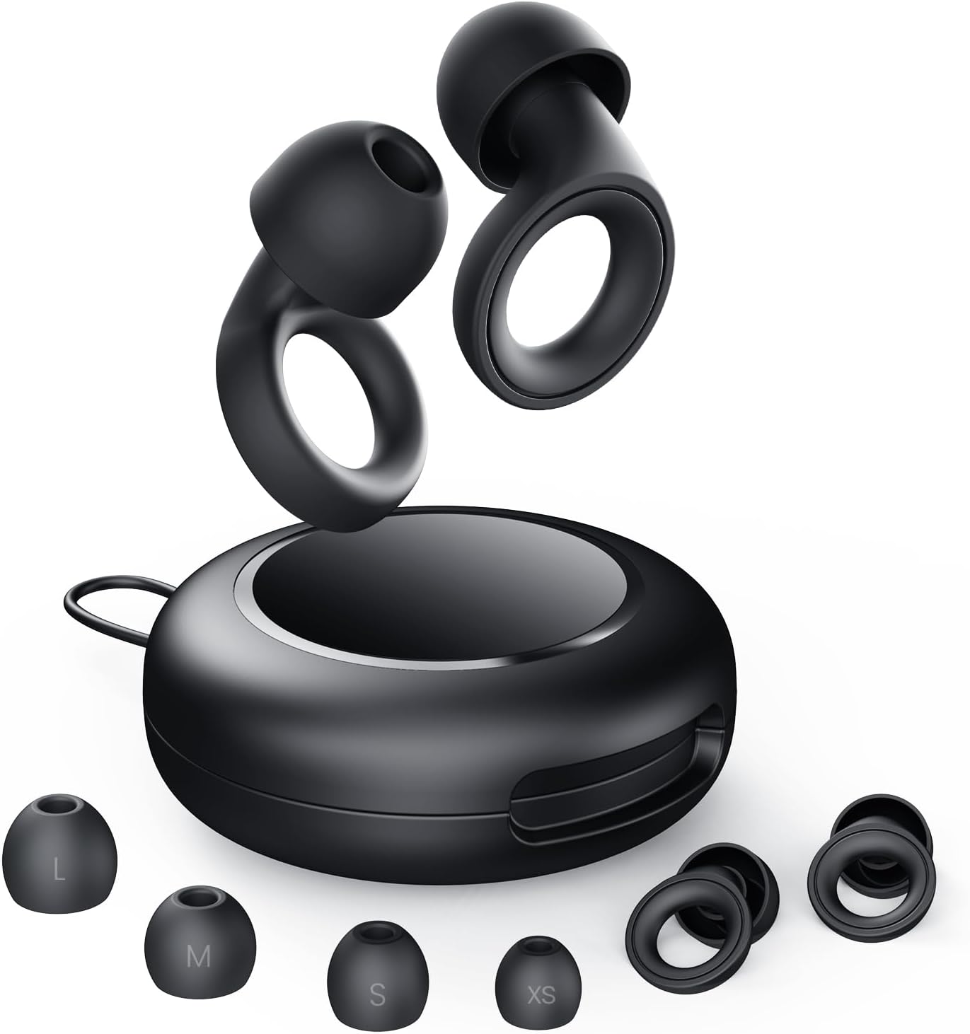 Detalle de Jayine Ear Plugs for Sleep: Reusable 30dB Silicone Hearing Protection (2 Pairs)