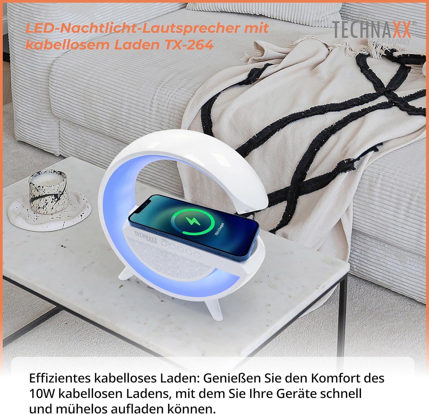 Thumbnail 2 de Technaxx TX-264 kabelloser Nachtlicht-Lautsprecher