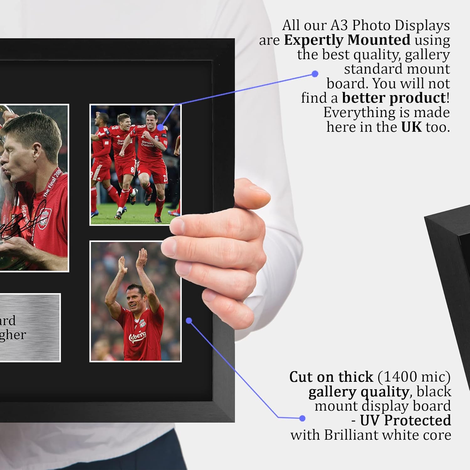 Thumbnail 3 de HWC Trading FR A3 framed Steven Gerrard & Jamie Carragher signed autograph photo (Liverpool gifts) – ready to hang