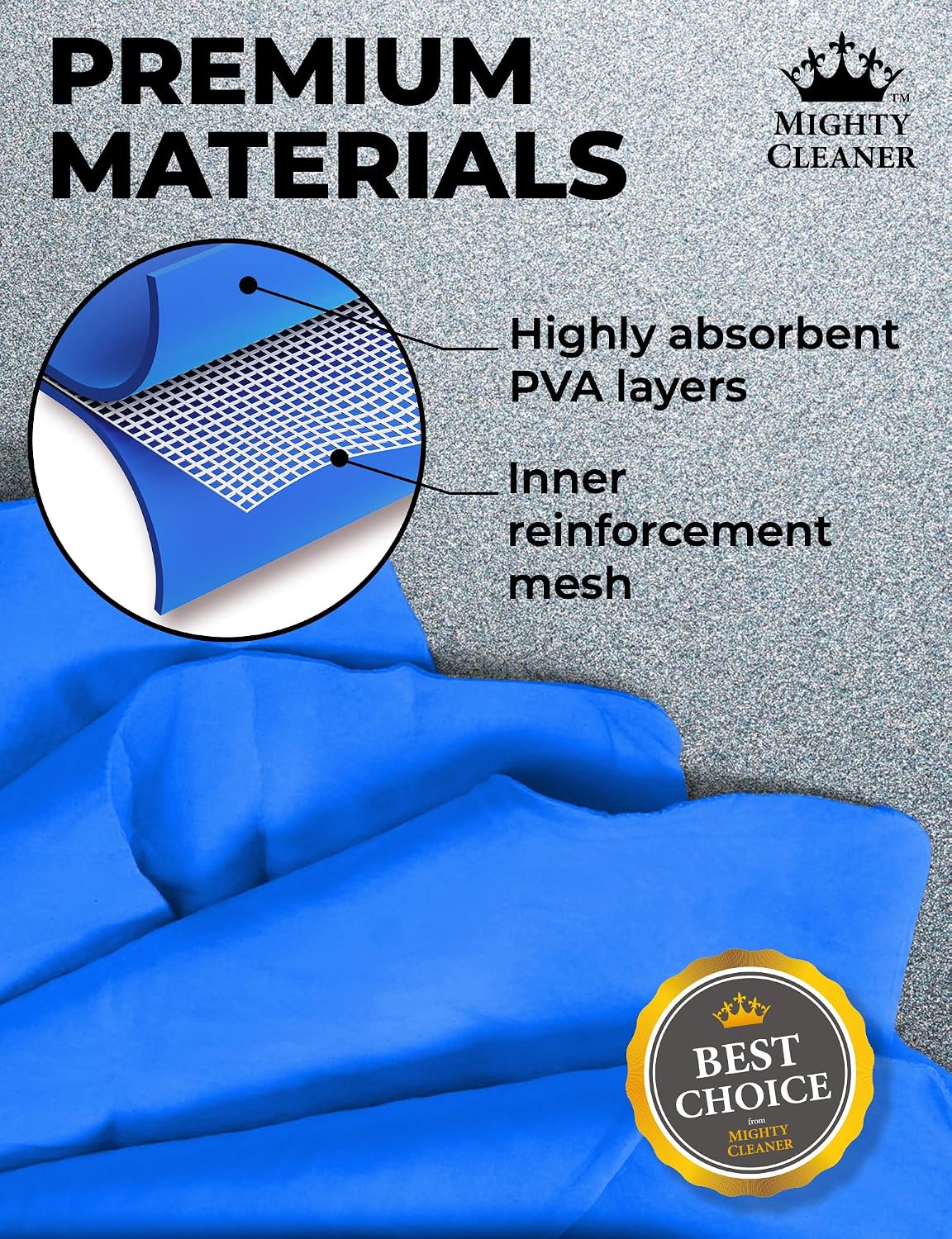 Thumbnail 6 de Mighty Cleaner XL Shammy Towel for Car, 34 x 25-Inch PVA Chamois