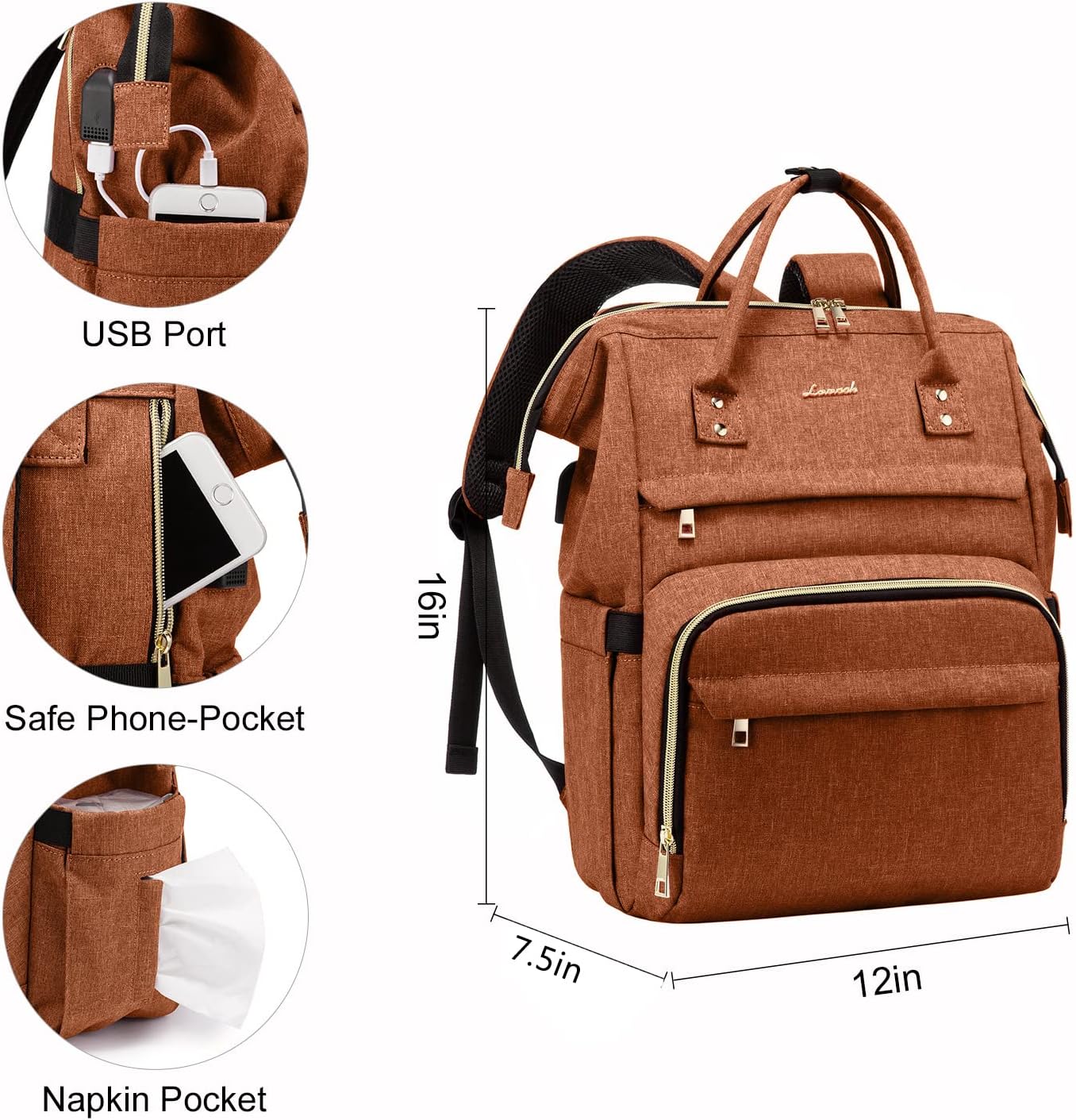 Thumbnail 5 de LOVEVOOK laptop backpack for 15.6 inch