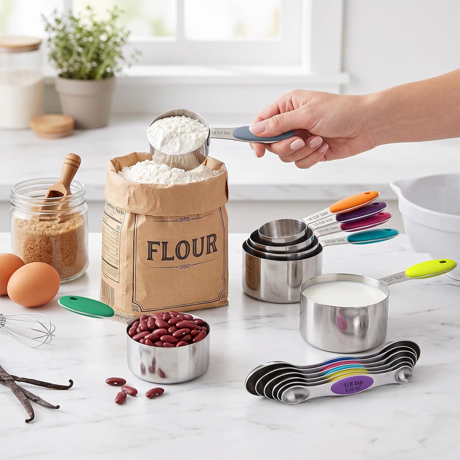 Thumbnail 5 de TILUCK Measuring Cups and Spoons Set 12 🥄