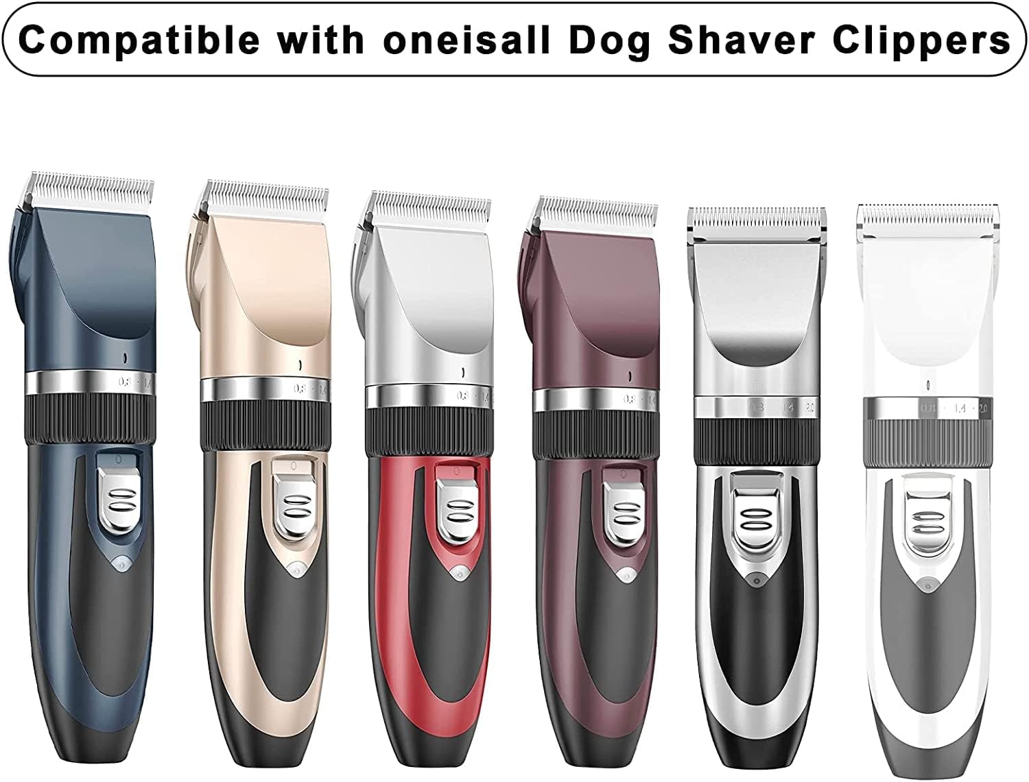 Detalle de AUDOC Lama di Ricambio Compatibile con tosatrici per Cani Oneisall a Basso Rumore – Lama Ceramica e Inox (Confezione da 2)
