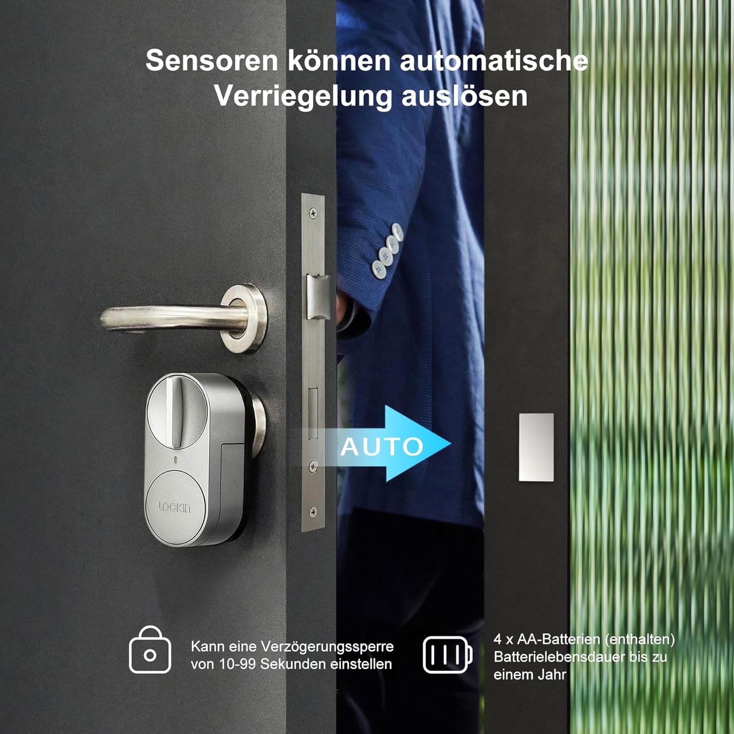 Detalle 2 de Lockin Smartes Türschloss G30 – WLAN & App-Steuerung, Auto-Lock, Alexa/Google-kompatibel