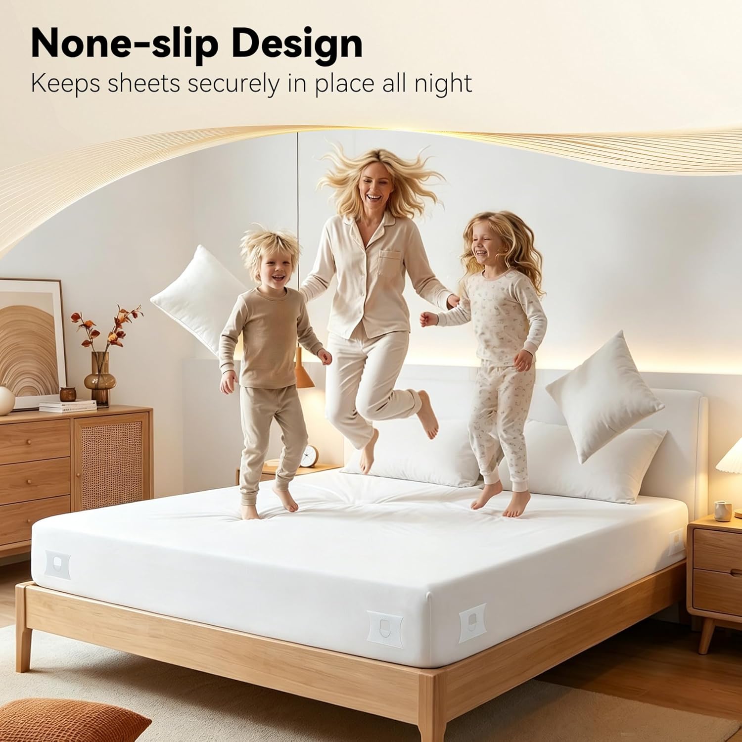 Thumbnail 2 de QWUE Bed Sheet Holders for Corners (2026 Upgrade) – Dual-side Locks, Heavy Duty Non-slip Clips