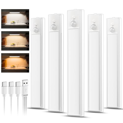 Detalle de daphomeu 5 Pack Rechargeable Under Cupboard Kitchen Lights (3 Colours)