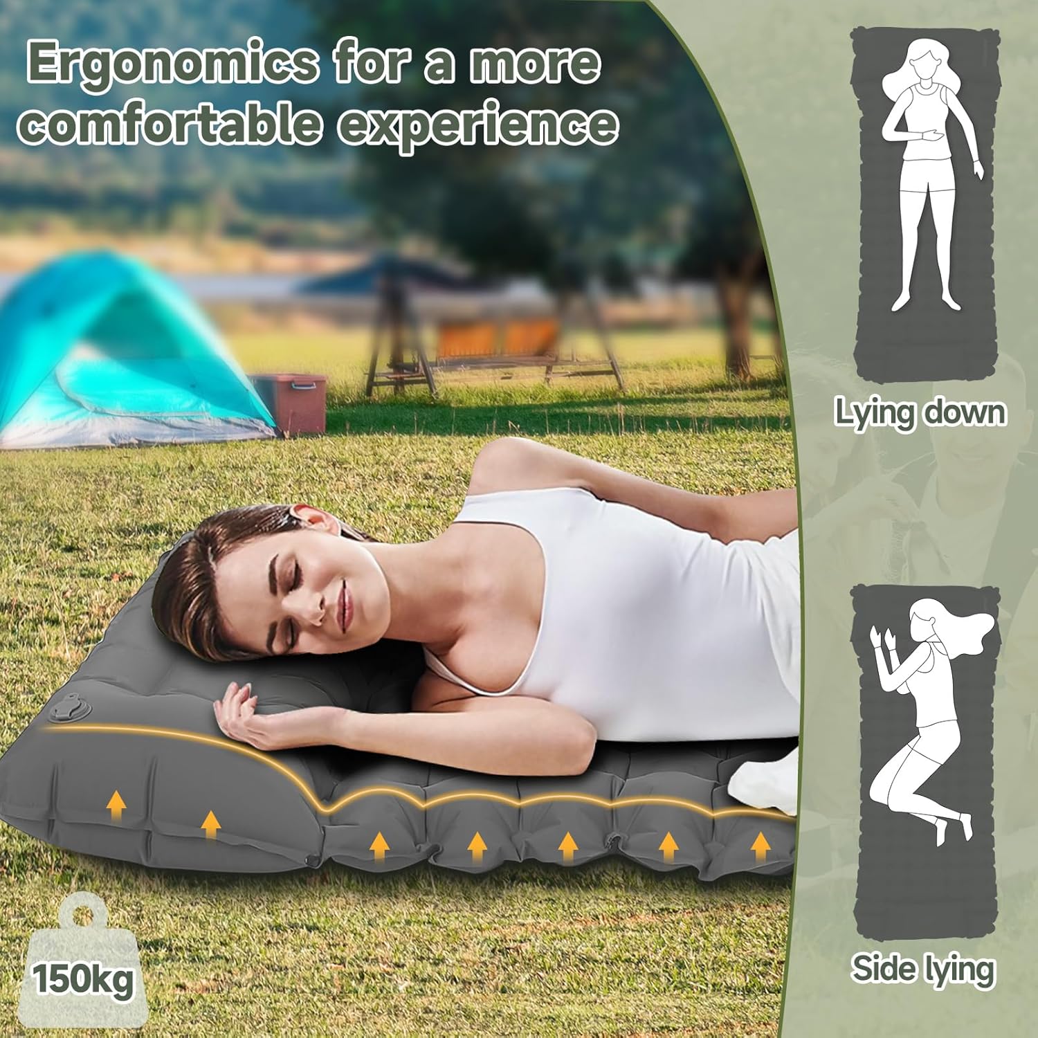 Detalle de Aptliton 10cm inflatable sleeping pad