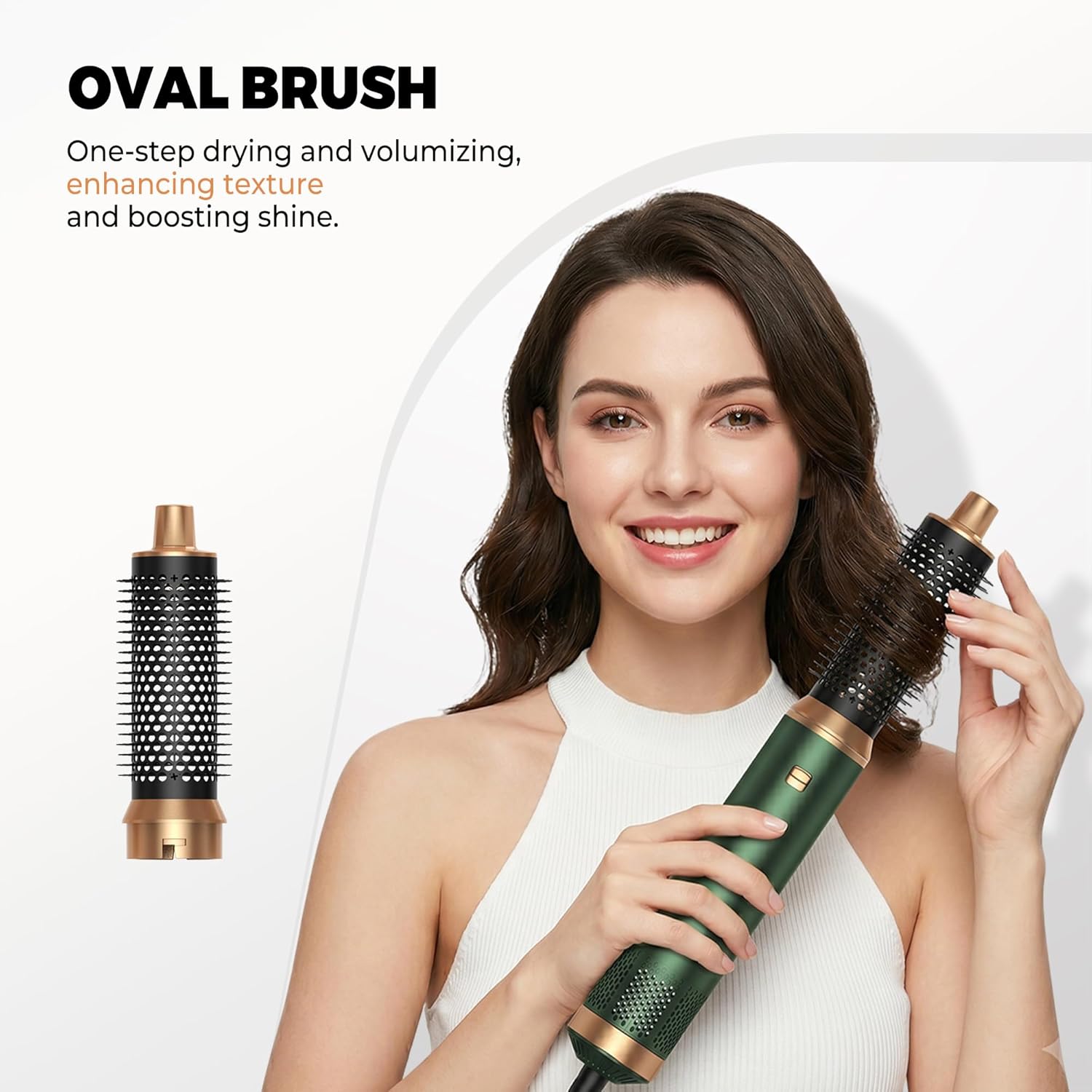 Detalle de OKWRAP Air Styler Pro 5-in-1 (1000 W) – Multistyler mit Föhn, Lockenstab und Glättfunktion