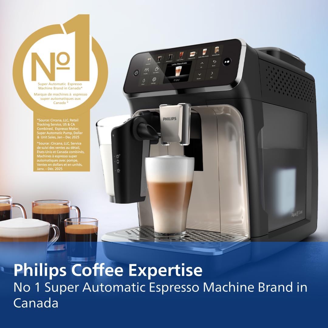 Thumbnail 6 de Philips 4400 Series EP4447/90 Fully Automatic Espresso Machine, LatteGo, 12 Drinks