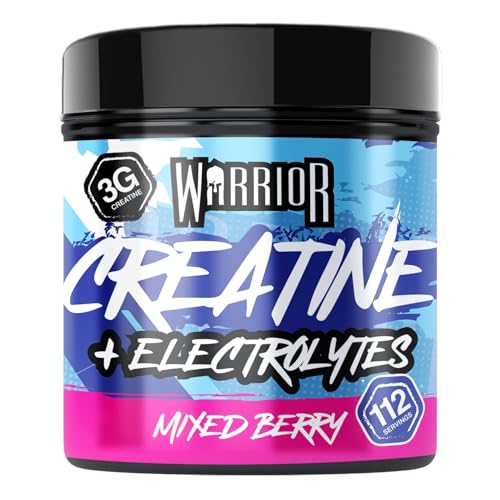 Detalle de Warrior Creatina + Electrolitos Polvo 360 g – Mix de Frutos del Bosque