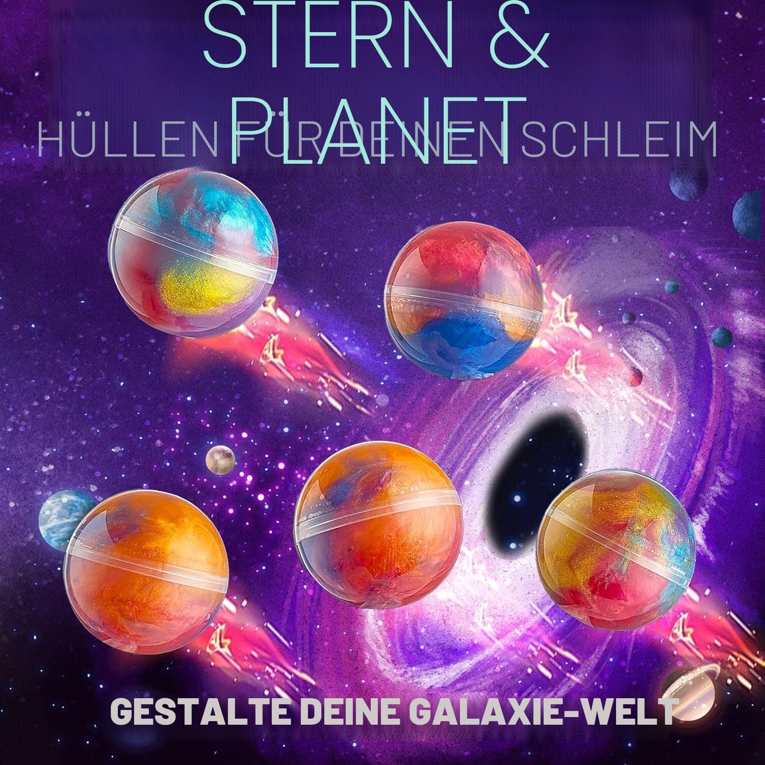 Detalle de Funewest Galaxy Schleim Selber Machen Set – DIY Schleim Kit mit 57 Teilen für kreative Kinder (8–12 Jahre)