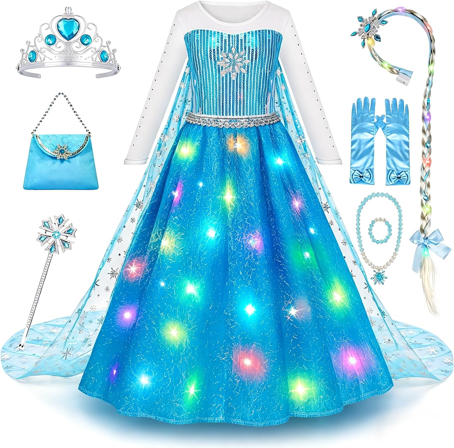 Detalle de Meland Princess Dress Up Light Up Costume 3-10