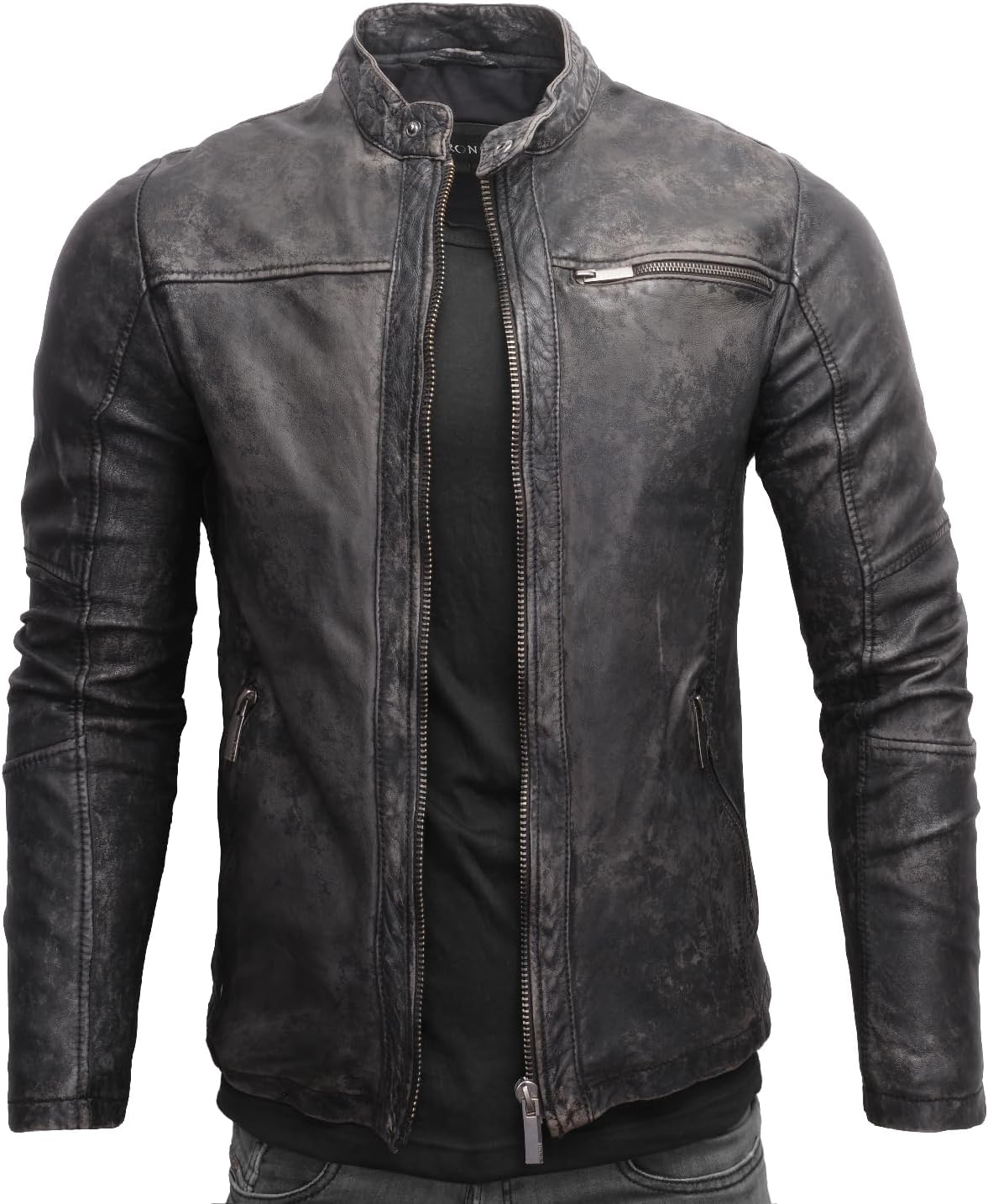 Thumbnail 6 de Crone Epic Herren Lederjacke „Cleane Basic“ aus 100% Echtleder – in vielen Varianten und Farben