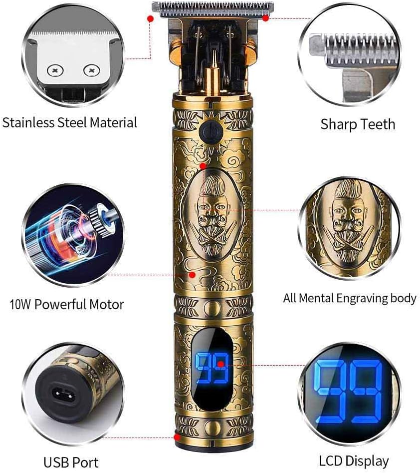 Detalle 2 de Suttik Hair Clippers Zero Gapped T‑Blade cordless trimmer