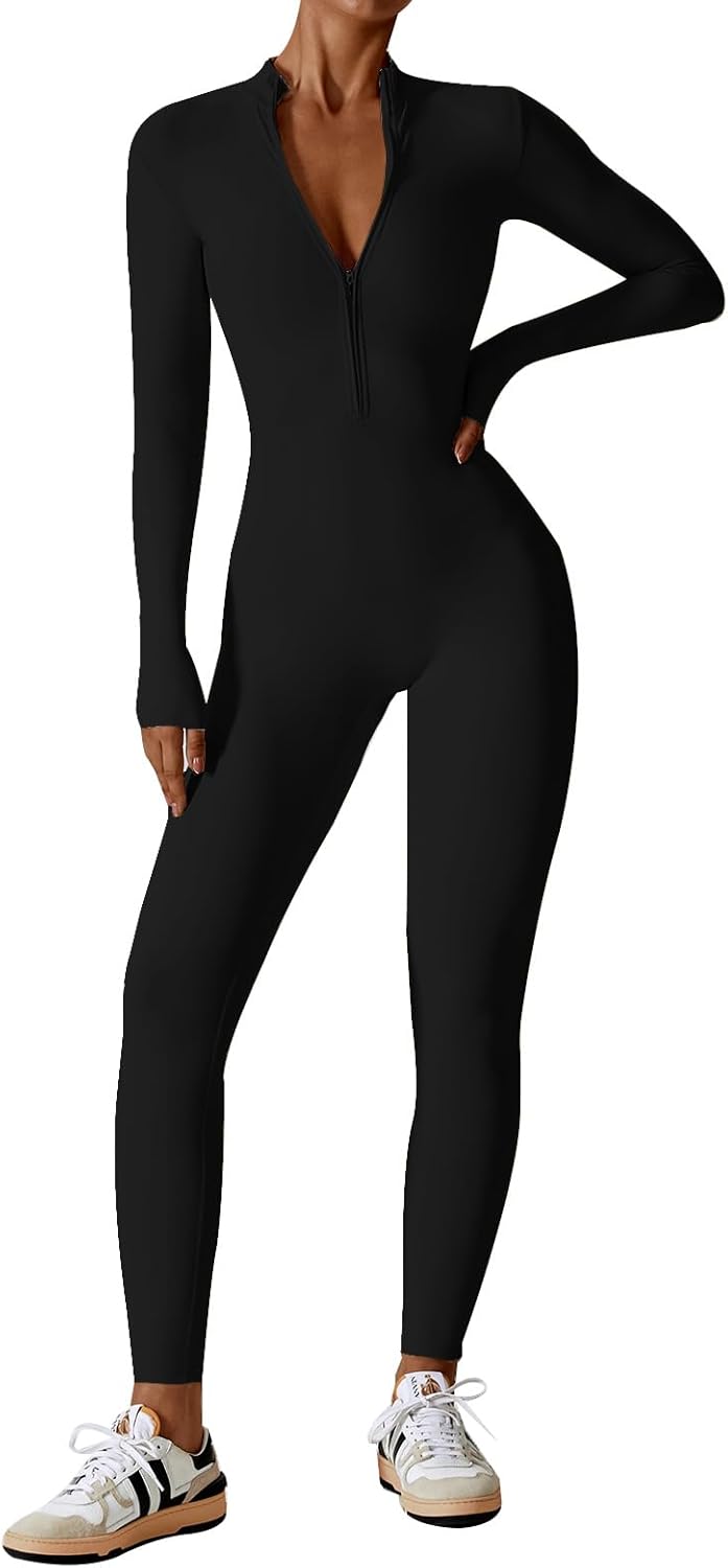 Ecupper Jumpsuit Damen Yoga Bodycon