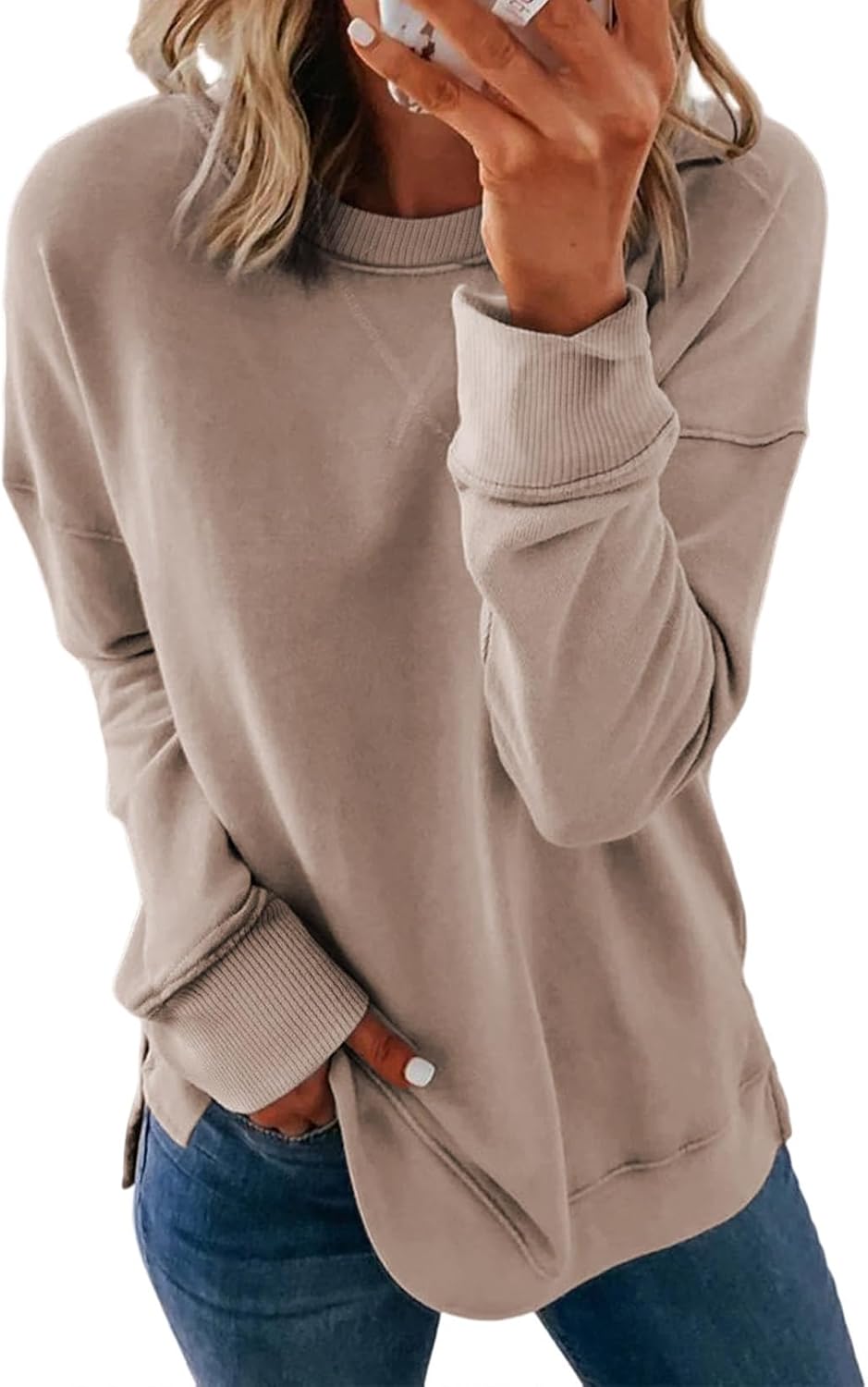 Thumbnail 6 de Dokotoo Women’s Casual Crew Neck Sweatshirt (Loose Fit Long Sleeve Pullover)