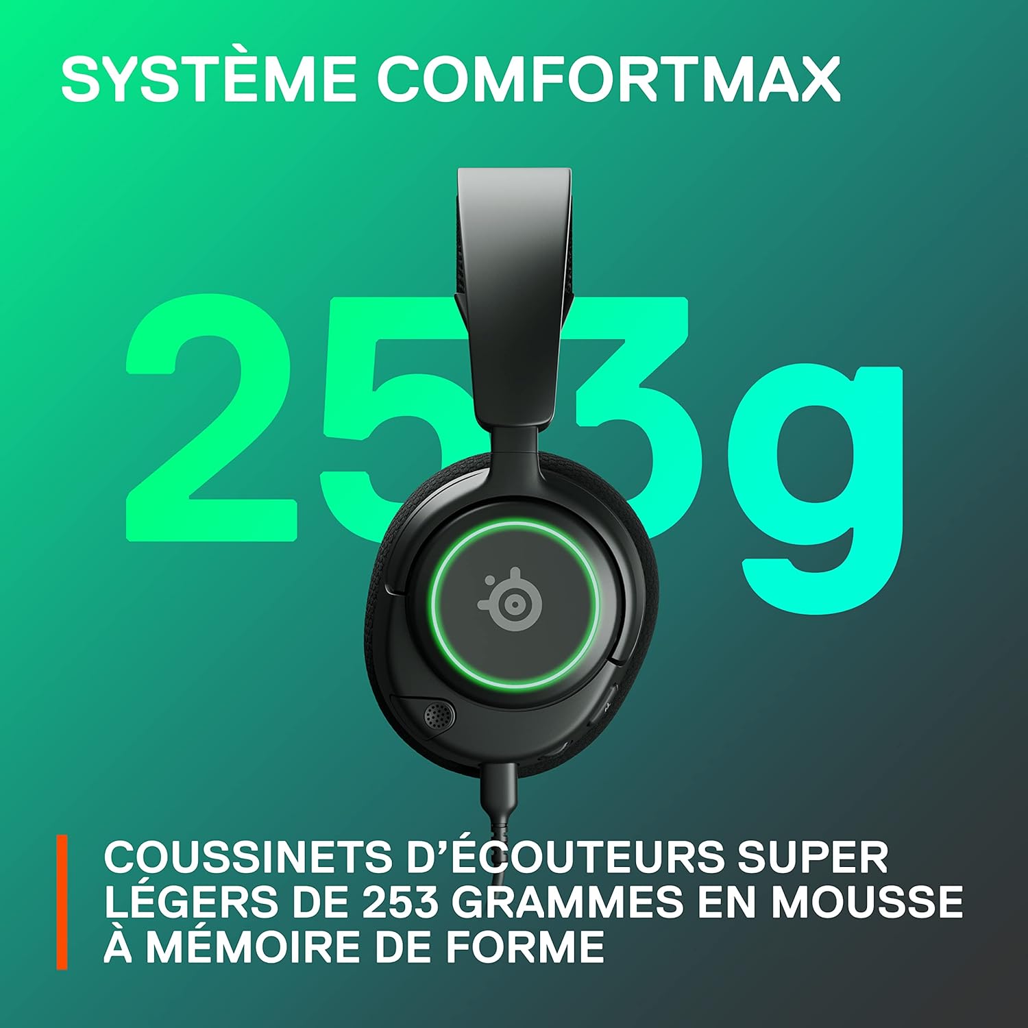 Thumbnail 4 de SteelSeries Arctis Nova 3 : casque de jeu multi-systèmes avec son spatial 360° et micro ClearCast Gen 2