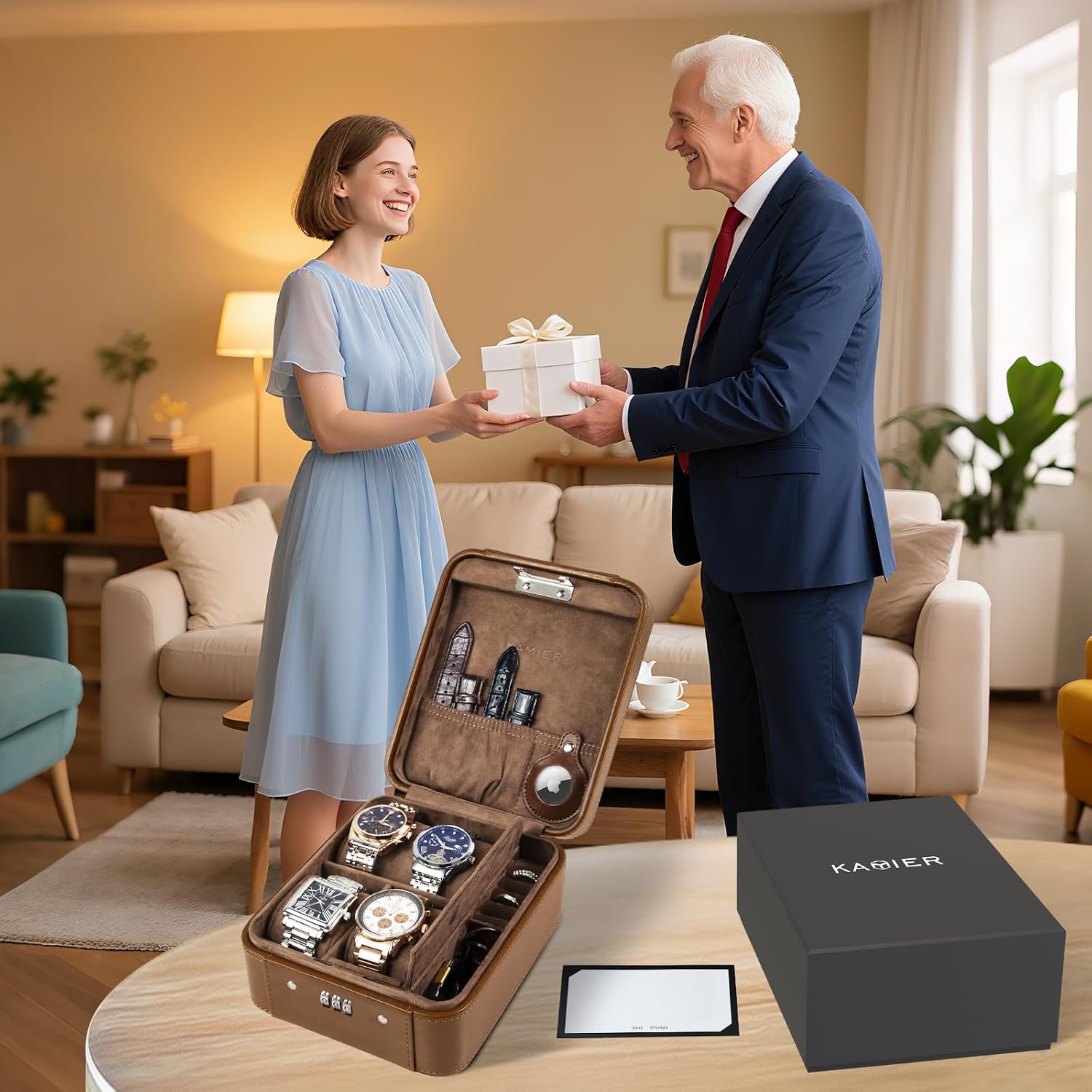 Thumbnail 5 de KAMIER Watch Box 4-slot combination lock case