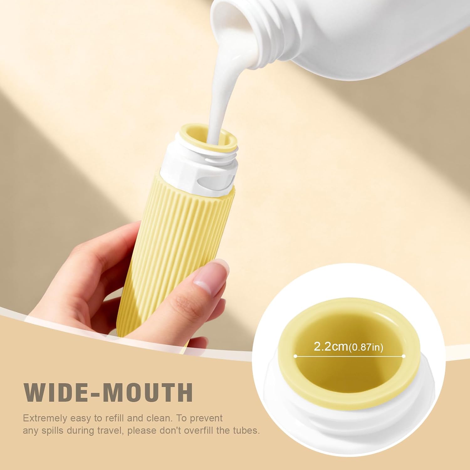 Detalle de Maoweni Travel Bottles for Toiletries - 9 Pack Silicone Set
