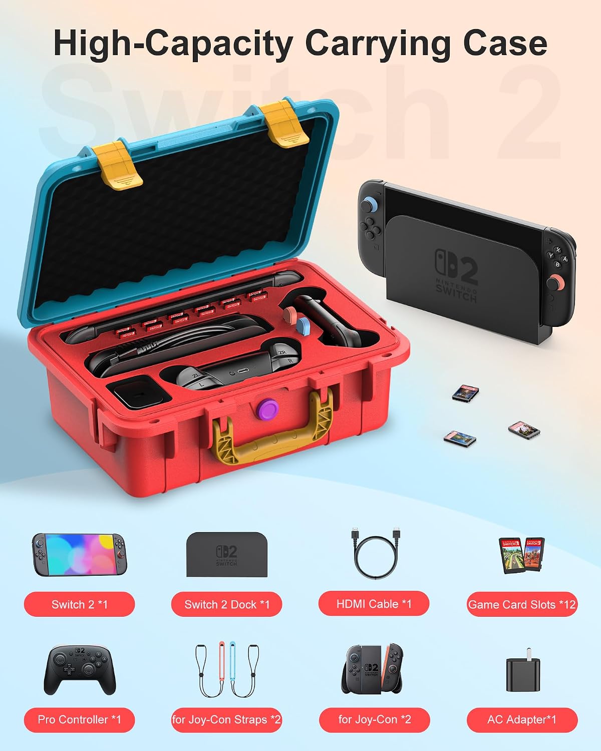 Detalle 2 de STARTRC GAMES Switch 2 Hartschalen-Tasche IP67