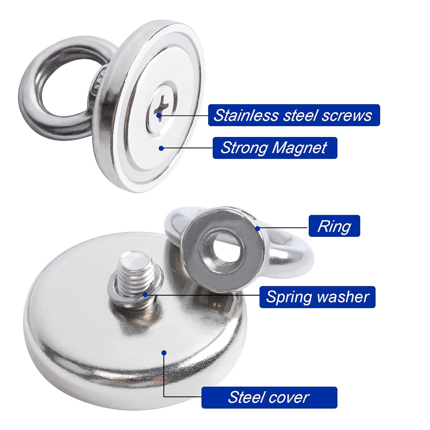 Detalle de Neodymium fishing magnets, 32 mm