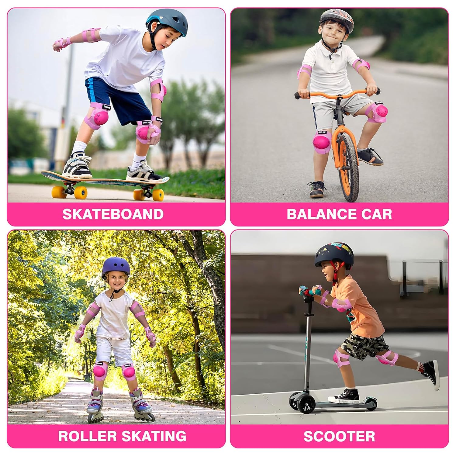 Thumbnail 6 de SOHOUR HOME Kids Knee Pads, Elbow Pads & Wrist Guards 3-in-1 Protective Set