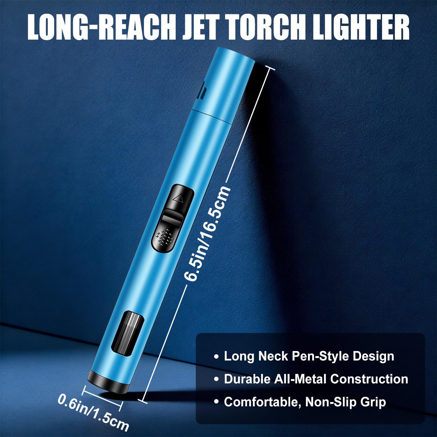 Thumbnail 6 de LcFun LST-132-1 Refillable Torch Lighter 2-Pack, Wind-Resistant Flame