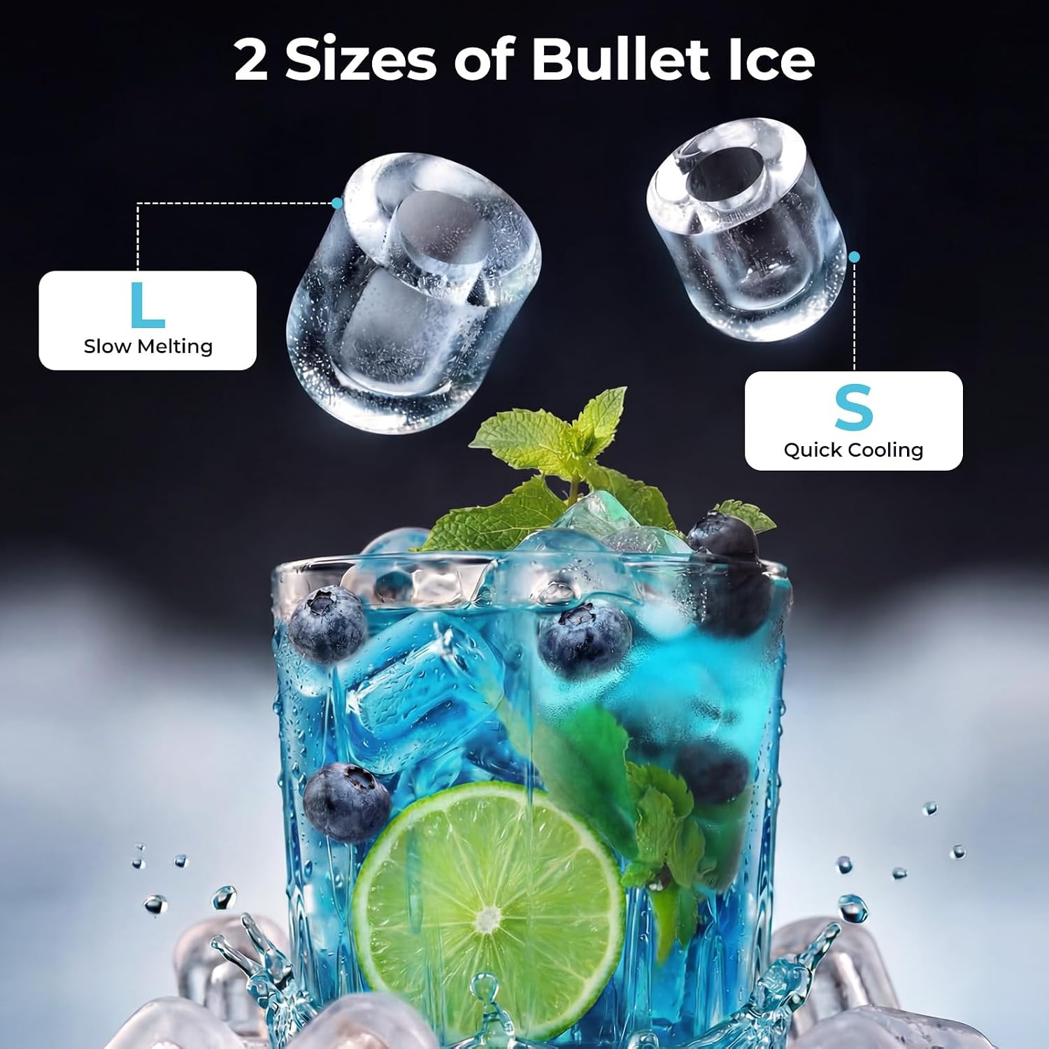 Thumbnail 3 de Antarctic Star Bullet Ice Maker Countertop, 2 Ice Sizes, Self-Cleaning