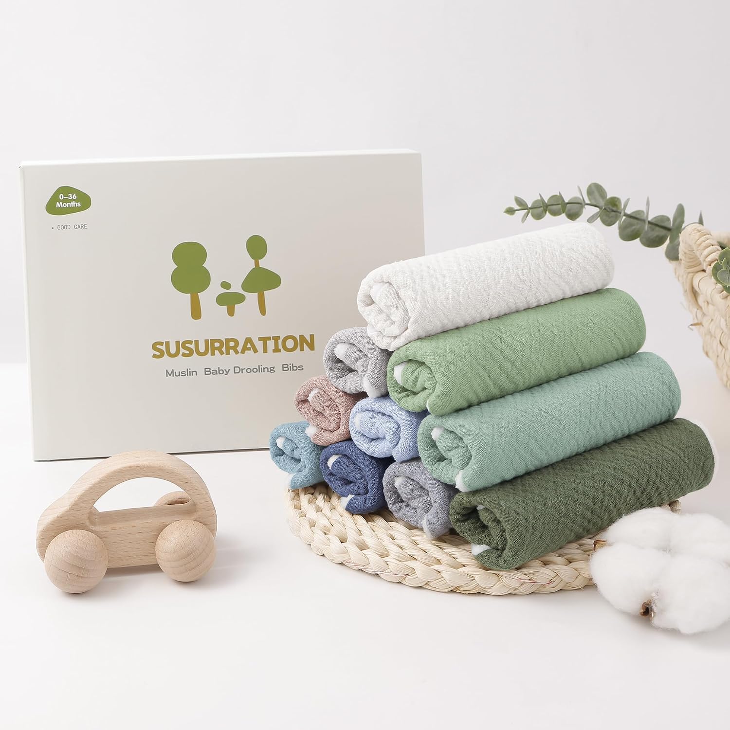 Thumbnail 6 de Susurration Muslin Baby Drool Bibs 6 Pack