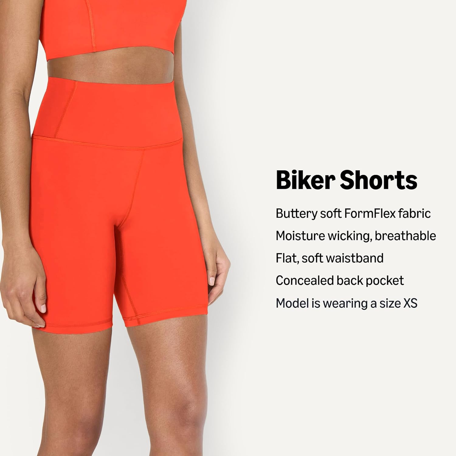 Detalle 2 de Amazon Essentials Damen FormFlex-Radlerhose mit Hoher Taille und Taschen, 17,8 cm Innennaht