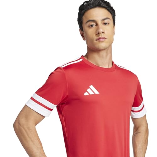 Detalle de adidas Hombre Squadra25 Jersey Short Sleeve Shirt, Team Power Red 2 / White, L