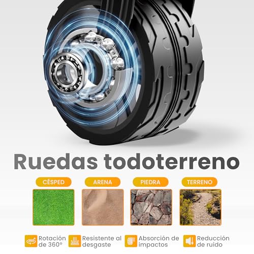 Thumbnail 4 de JUPPLIES Carro plegable con ruedas grandes Todoterreno (hasta 75 kg) para playa, jardín y supermercado