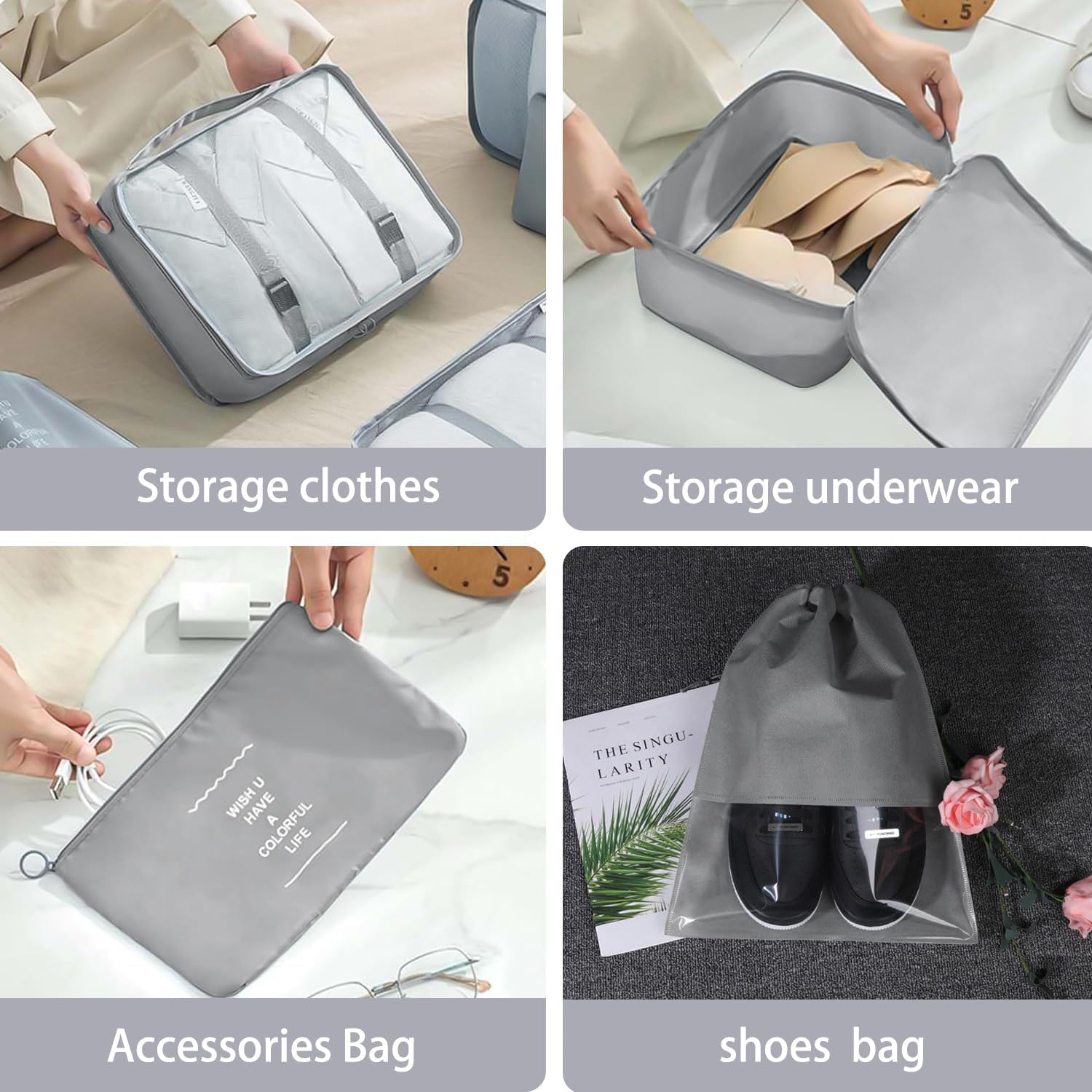 Thumbnail 2 de MOFELON 9-piece packing cubes 9pc set for travel