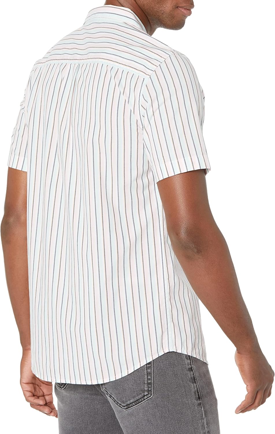 Detalle de Amazon Essentials Men’s Vacation Cotton Resort Shirt, Slim-Fit Short Sleeve