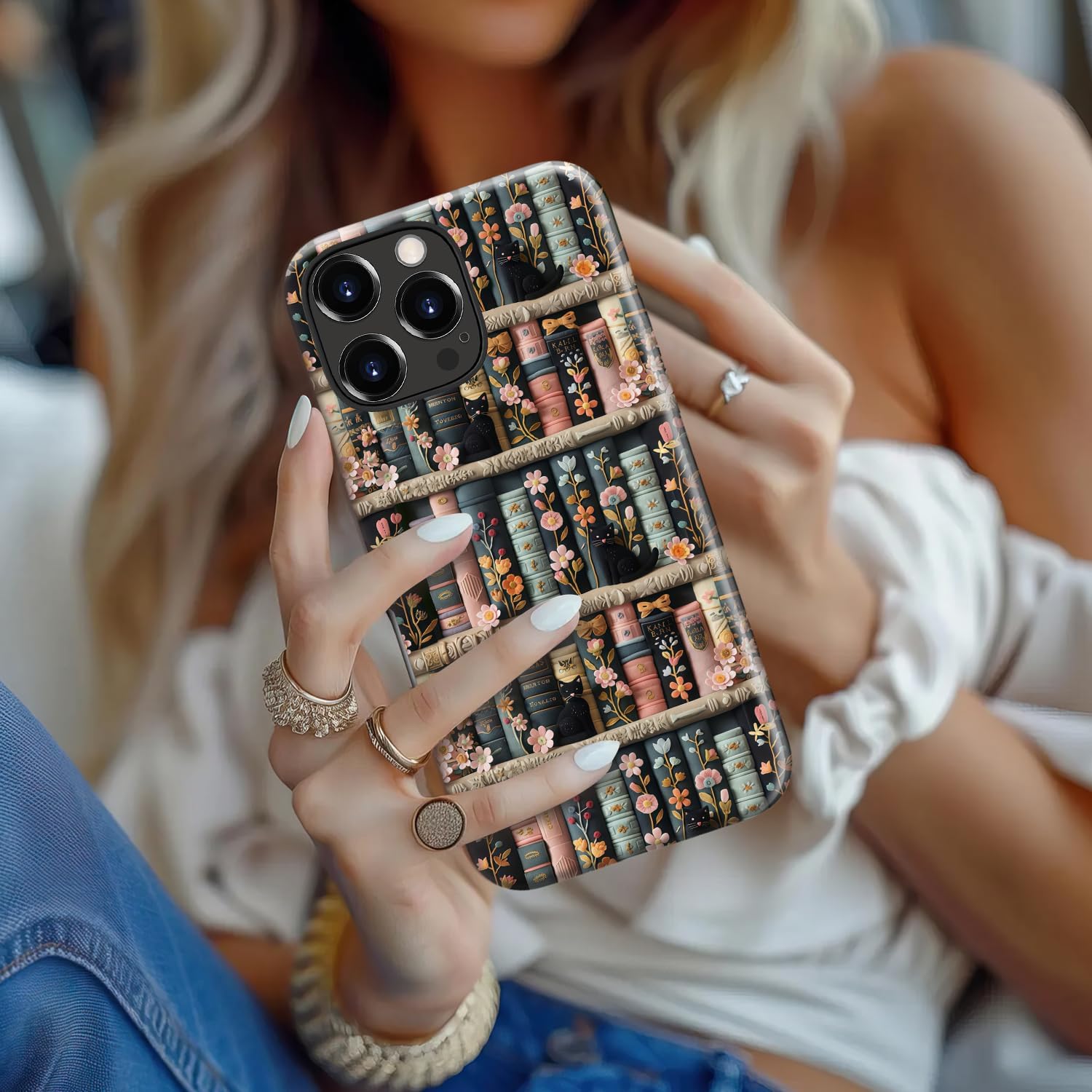 Detalle 2 de Goodon iPhone 16 Pro Max slim floral MagSafe case