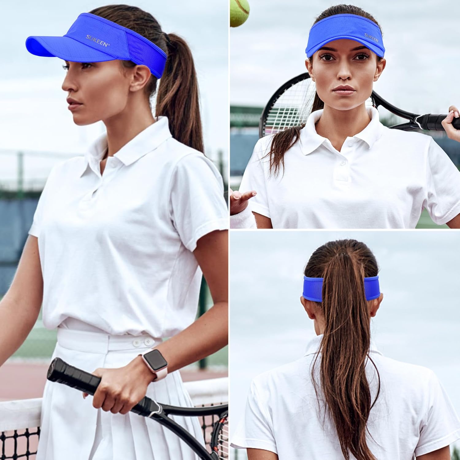 Thumbnail 5 de Sukeen Sun Visor Hat (UPF 50+) – Cooling elastic sport visor for running, golf & cycling