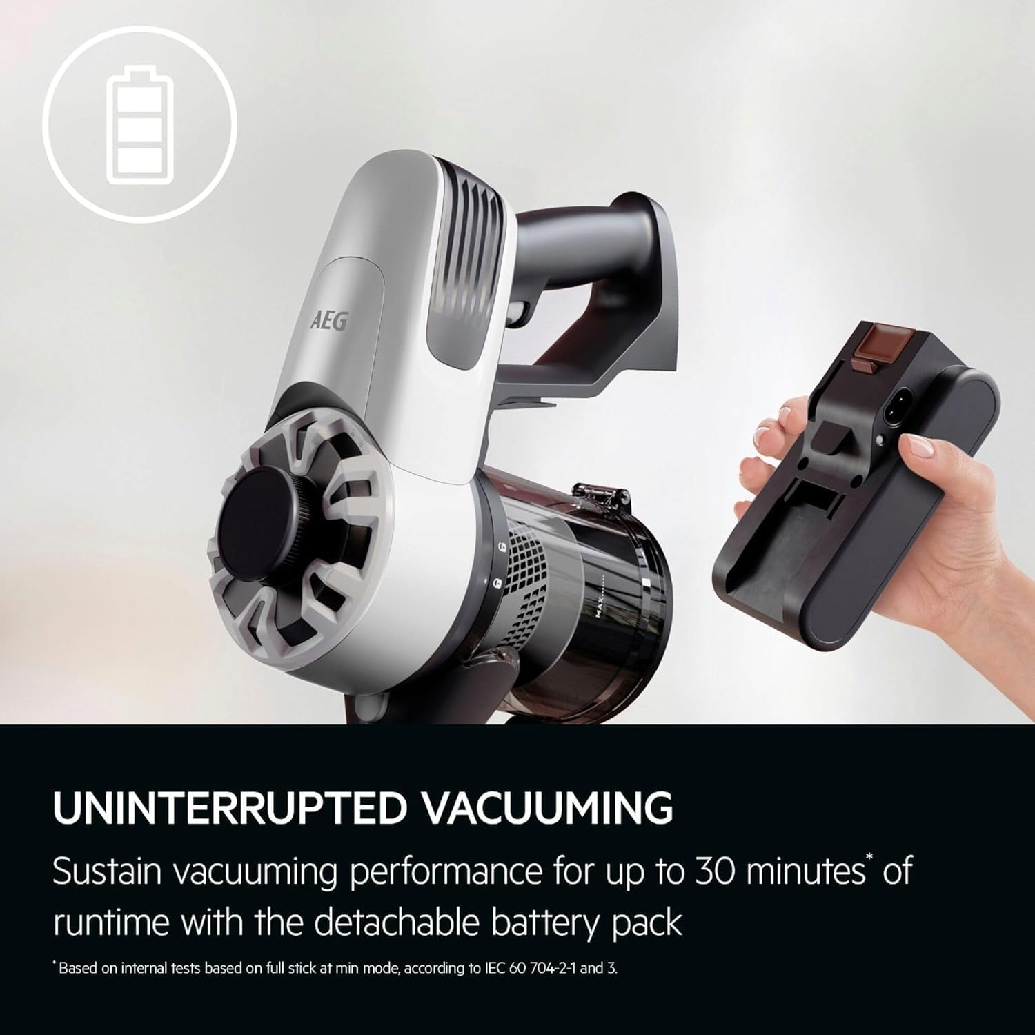 Thumbnail 4 de AEG 3000 AP31CB18IW Cordless Vacuum