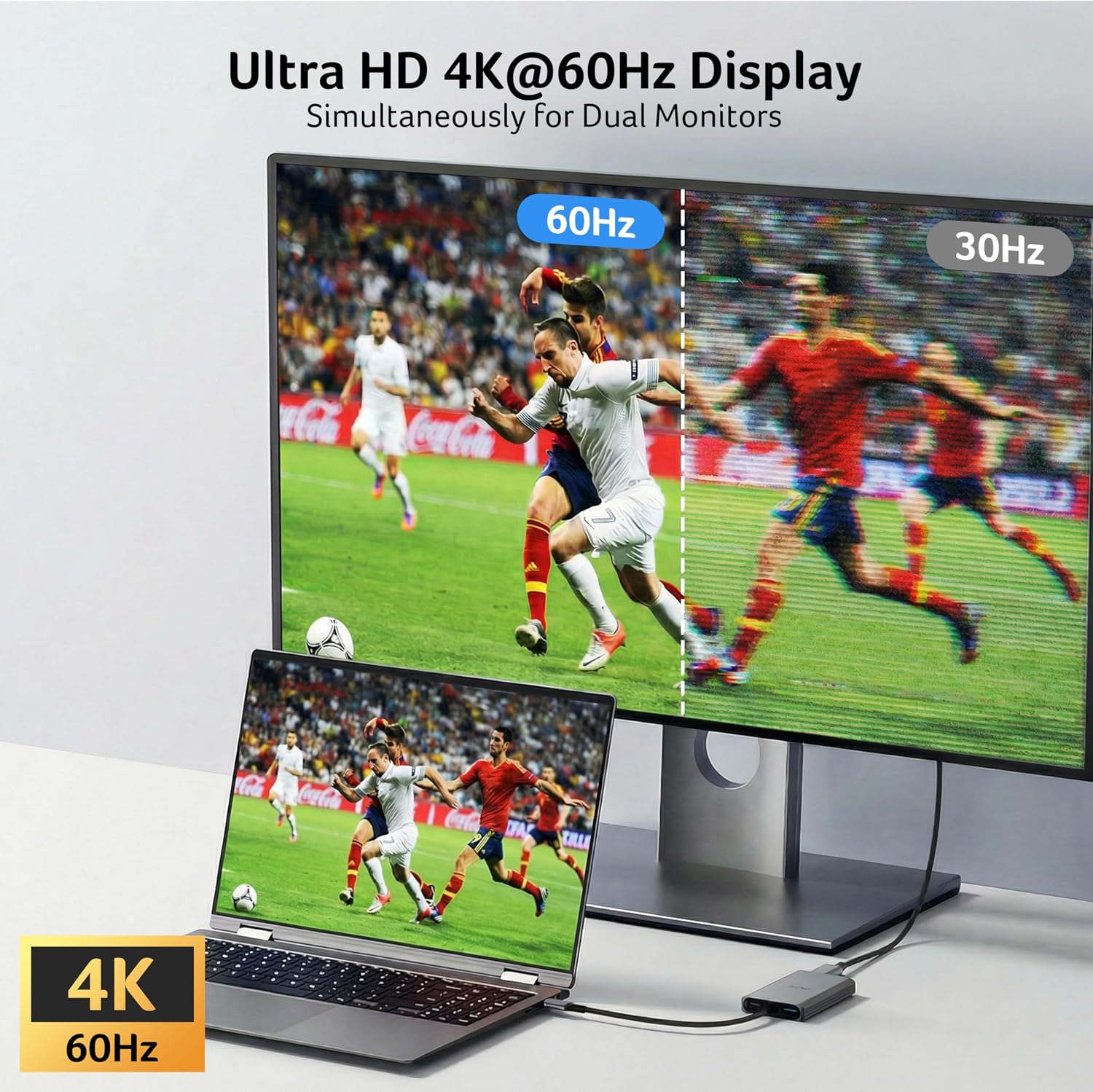 Detalle de Acer ODK540 4-in-1 USB-C Hub with Dual HDMI, 4K@60Hz and 100W PD