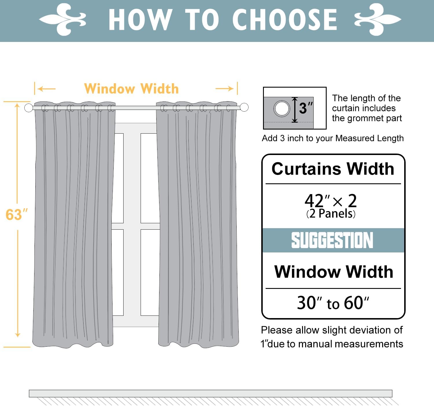 Thumbnail 5 de ChrisDowa Blackout Curtains, 42x63 inches