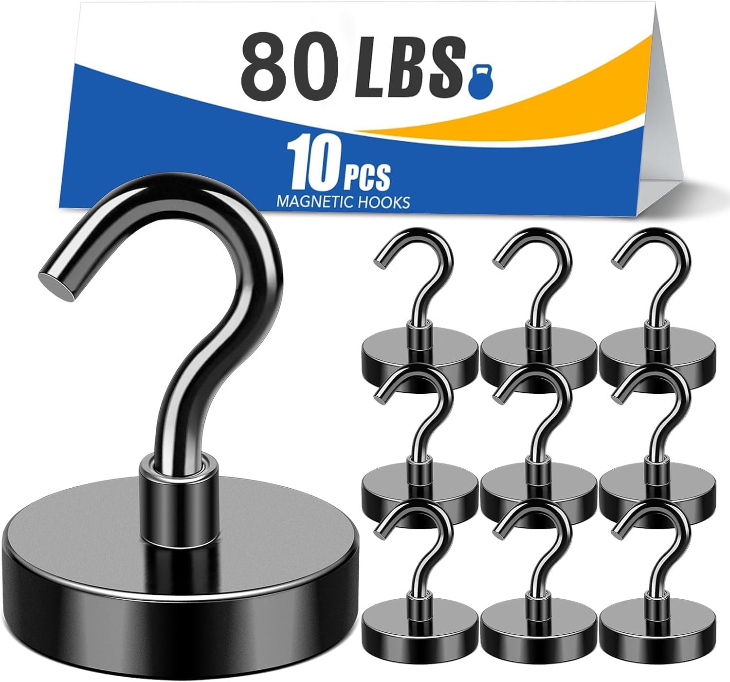 Detalle de MIKEDE Magnetic Hooks 80 lb