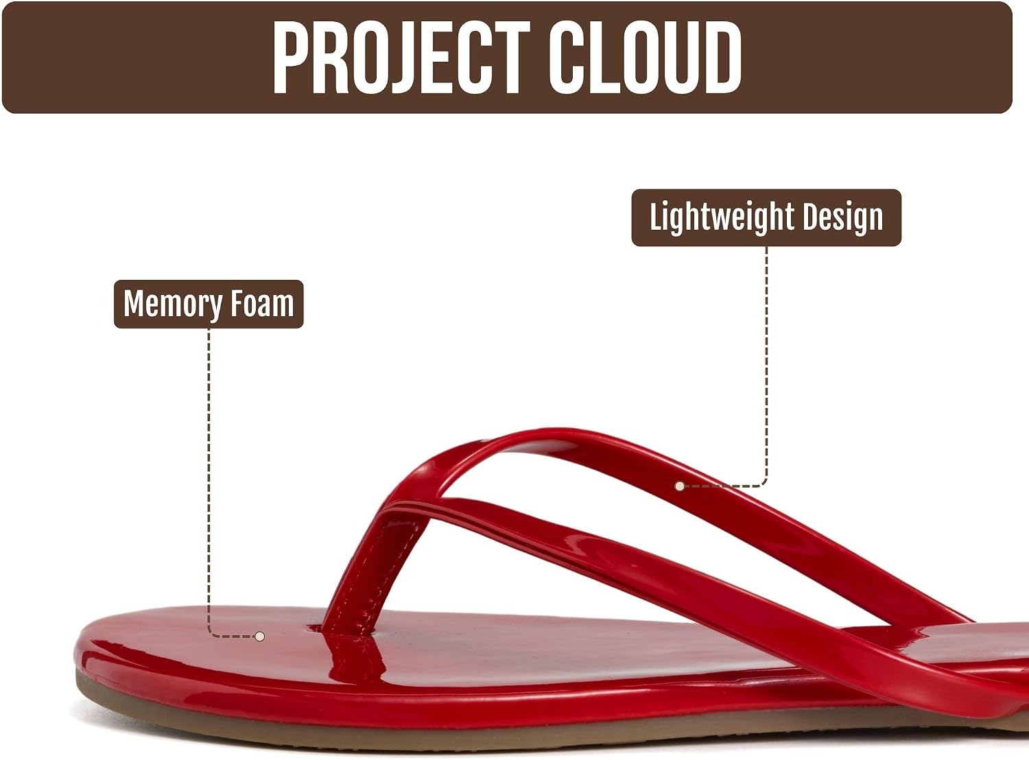 Detalle de Project Cloud Women’s Project Cloud Flat Sandals (Vegan Leather, Cushioned Foam)